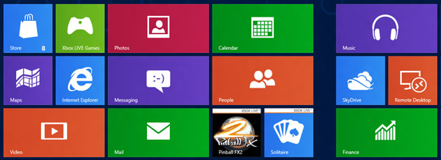 Windows 8 layout