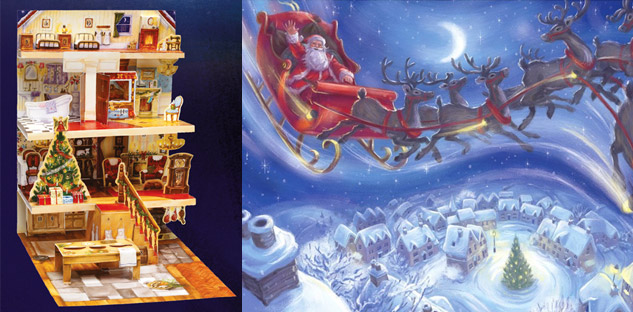 Christmas illustrations of reindeer