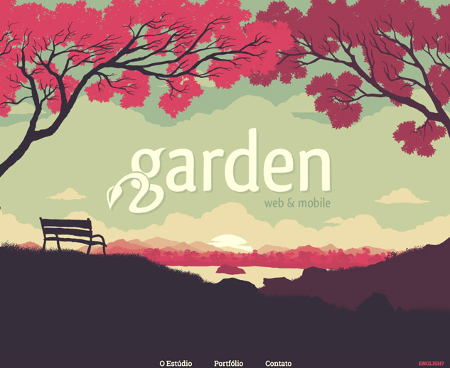 Screenshot of garden studio website