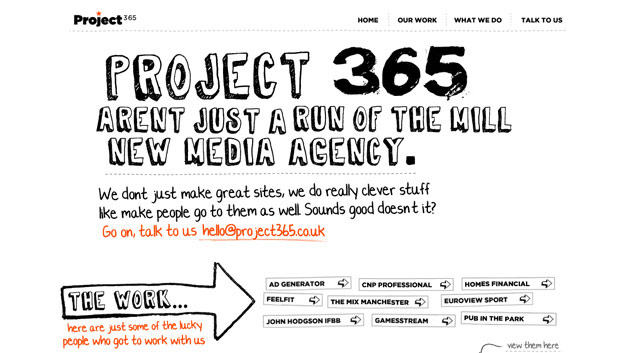 Screenshot of Project 365 website