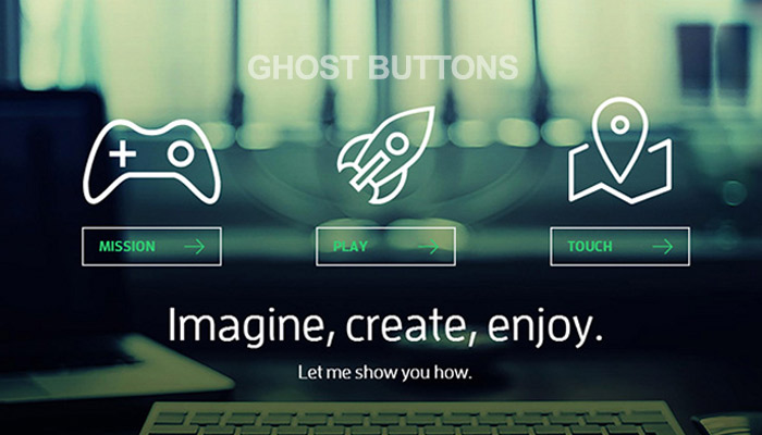 ghost buttons in web design