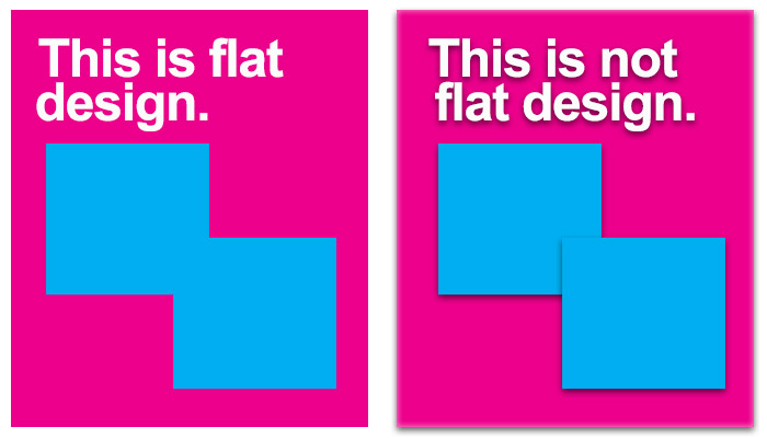 flat design vs not flat design